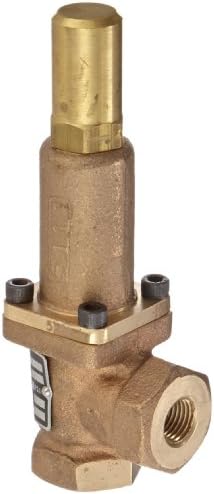 Cash Valve 11835-0050MC Bronze Back Pressure Relief Valve, Preset Setting 50 PSI, 1/4" NPT Female