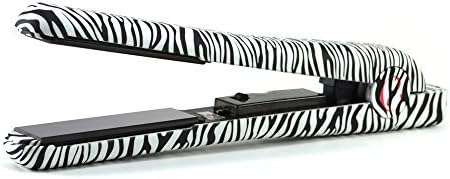 Envy Professional 1.25" Ceramic Ionic Flat Iron Hair Straightener Fast Heating Time Includes Professional Comb and Heat Resistant Travel Case Worldwide Dual Voltage 110v - 220v (Zebra