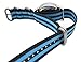 ArtStyle Watch Band with Colorful Nylon Material Strap and Heavy Duty Brushed Buckle (Black/Blue, 22mm)