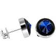 10mm Bezel September Birthstone Stud Earrings