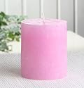 Rustik-Stumpenkerze, 8 x 6,8 cm &Oslash;, pink-rosa