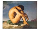 Young Male Nude, 1855 Styles Art Poster Print by Hippolyte Flandrin, 32x24