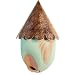 Copper-Top Terra Cotta Hanging Bird Feeder: Shiny Copper Version