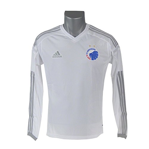 Adidas Langarm Trikot F.C. Kopenhagen Kids L/S Home Kobenhavn Jersey Gr. 176 Weiß UVP 89,95