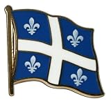 Pin's (épinglette) Drapeau Canada Quebec - 2 x 2 cm