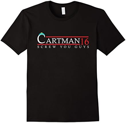 Men's Screw You Guys Cartman 16 T-Shirt Small Black