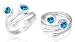 Round Cut London Blue Topaz Toe/Pinky Ring Sterling Silver