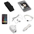 USB Data Cable + USB Car Charger + USB Home Charger + Clear Rubber Silicone Skin Case + Elastic Armband + Clear Reusable LCD Screen Protector + White 3.5mm Stereo Headset for Apple Ipod Touch Itouch 8GB 16GB 32GB 2G 2nd Generation