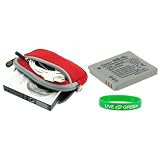 Neoprene (Red) Sleeve Case and NB-6L Battery for Canon PowerShot SD980IS Digital Camera Silver