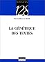 La g�n�tique des textes