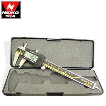 Stainless Steel 6" Digital Caliper with Extra-Large LCD Screen - Instant SAE-Metric Conversion