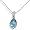 Goldmaid Damen-Collier 585 Weißgold 1 Blautopas 3 Diamanten 0,02ct 45cm Fa C 2754WG