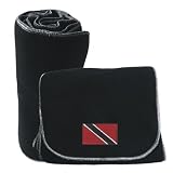 SOFT SCARF BLACK FLAG EMBROIDERY  TRINIDAD & TOBAGO  COUNTRY