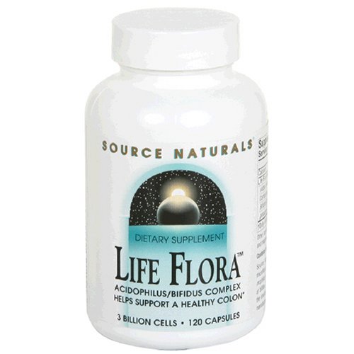 Source Naturals Life Flora, 3 Billion Cells, 120 Capsules (Pack of 2)