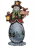 Snowman With Joy Sign & Lantern Lighted Christmas Yard Art - 150 Lights