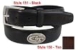 Smooth Saddle Leather Tan Collegiate Belt