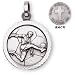 Sterling Silver Philippians 4:13 Boys Soccer Medal and 20-inch Chain
