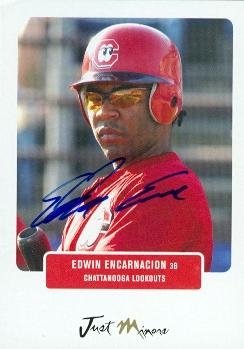 Edwin Encarnacion Autographed/Hand Signed baseball card (Cincinnati Reds) 2004 Just Minors #26