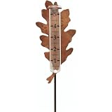 Flamed Copper Rain Gauge- Oak Leaf