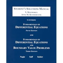 Fundamentals of Differential Equations and Boundary Value Problems: Student's Solutions Manual, Third Edition