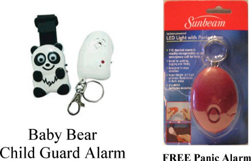 Child Safety Electronic Alarm with Free Bonus Keychain Alarm & Light