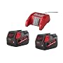Milwaukee 48-11-1833 V18 Multi-Pack 18-Volt and 28-Volt Lithium-Ion Charger with 2 18-Volt Lithium-Ion Batteries Combo Pack