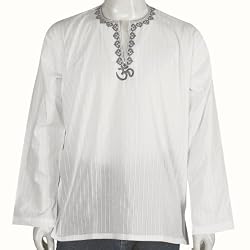 Mens Long Sleeve Casual Cotton Shirt Kurta India Chest 42 inches (gsk570)