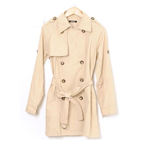 (ローテローゼ)Rote Rose ウエストベルト付ロールアップロング丈トレンチコート