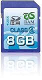 Produkt-Bild: RAM Components 8GB Secure Digital High Capacity Speicherkarte (SD HC Class 4 Card) f&uuml;r Casio Exilim EX Z77