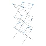 Minky 3-Tier Trio Concertina Indoor Drying Rack, 49-Feet Total Drying Space, White