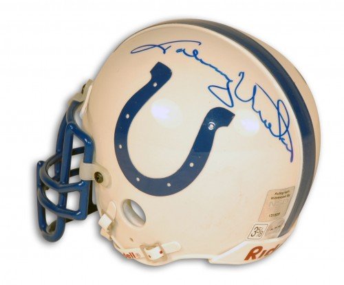 Johnny Unitas Autographed/Hand Signed Baltimore Colts Mini Helmet