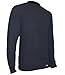 Polarmax Heavy Weight Quattro Fleece Men's Long Sleeve Crew Tee (Black, Large)