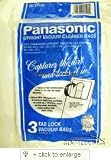 Panasonic M-CV145M Type U-6 Tab Lock Micro Paper Bag, 3 Pack