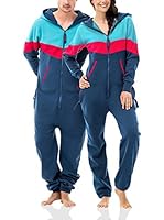 ZIPUPS Mono-Pijama Vantage (Azul / Azul Claro / Fucsia)