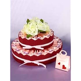 Pink Wedding Favor Cake-Unassembled