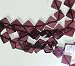 Garnet Square-diamond Shape Faceted Bead Strand 15 Mirror-shine