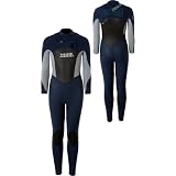 410Ej7qFXpL. SL160  XCEL HAWAII, INC 3/2 X Zip Full Suit   Kids Slate Black/Silver, 12