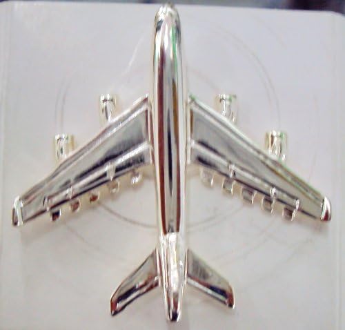 NECK TIE PIN MILITARY AIRPLANE SILVER COLOR FROM ROYAL THAI AIR FORCE MUSEAM IN PAPER BOX