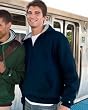 Mens 9.7 oz., Cotton Max Quarter-Zip Hood, 90% cotton, 10% polyester, spandex enhanced trim