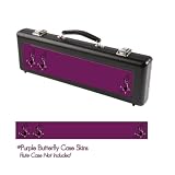 Flute Case Candy - Purple Butterfly Removable Flute Case Skins
