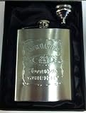 from 7oz Hip Flask Embosed Jack Daniels 7oZ Hip Flask can be Personalised Engraved Free