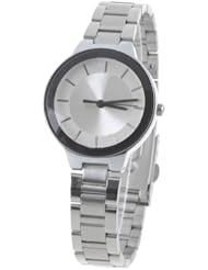 Orient Idea Ori-0295E Round Case Simple Design Quartz Wrist Watch with Alloy Band for Women Girl