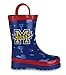 Disney Kids Boys' Mickey Mouse Character Printed Waterproof Easy-On Rubber Rain Boots (Toddler/Little Kids)