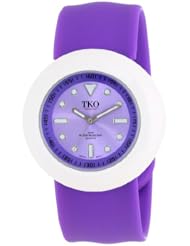 TKO ORLOGI Womens TK588-PWP Purple Rubber Slap Watch