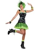 Womens Deluxe 80s Funk Skulls Costume