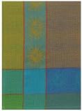 Waffle Weave 100% Cotton Sun Face Yellow Dishtowel 18" X 28" Set / 6