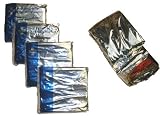 Foil Survival Emergency Blanket - Pack of 5 - Silver Coloured
