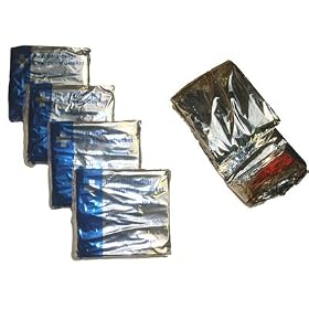 Foil Survival Emergency Blanket - Pack of 5 - Silver Coloured
