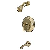 Kingston Brass KB36320ML Restoration Tub and Shower Faucet with Diverter Valve and Metal Lever Handl