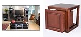 Drawer Cube - Merlot - 18" x 18 x 18" (Merlot) (18"H x 18"W x 18"D)